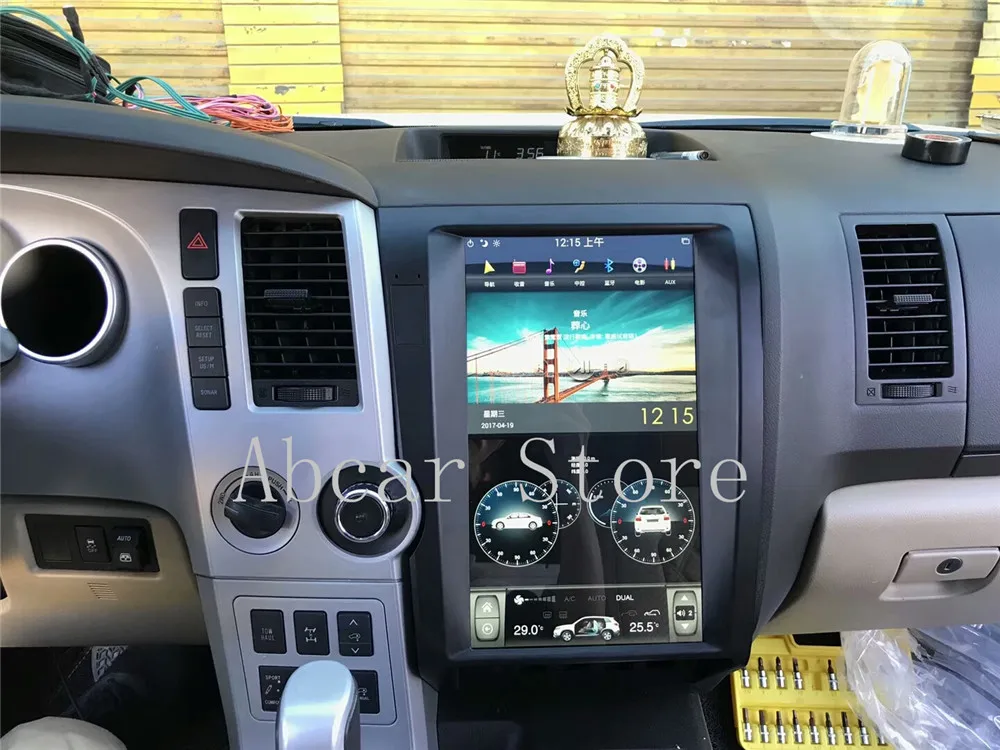 

13.6'' Tesla style Android 8.1 px6 Car dvd player GPS Navigation For Toyota tundra Sequoia 2007-2011 head unit stereo radio