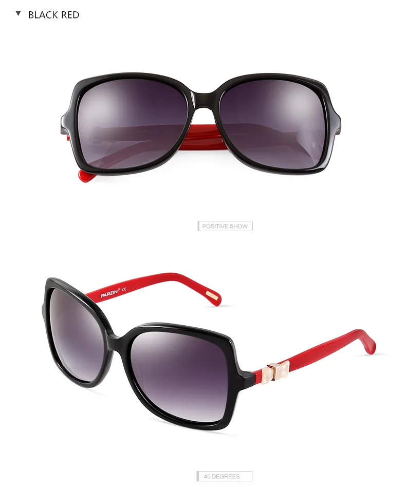 Parzin ацетатные солнцезащитные очки с элегантным бантом Поляризованные Солнцезащитные очки женские солнцезащитные очки для вождения