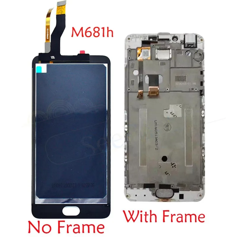 MEIZU L681H ЖК-экран Meizu M3 Note ЖК-экран с кодирующий преобразователь сенсорного экрана в сборе для 5," Meizu M681H ЖК-замена