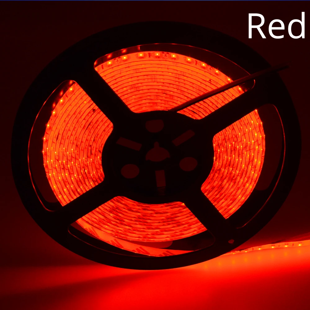 5 м 2835 3528 SMD Светодиодная лента водонепроницаемый гибкий домашний светильник IP65 600 светодиодный s 120 светодиодный s/M Белый теплый белый красный зеленый синий желтый DC 12 В - Испускаемый цвет: Красный