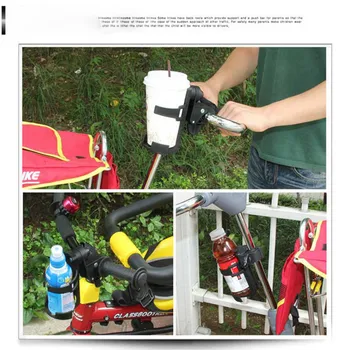 

Baby Stroller Cup Holder Rack Bottle Universal 360 Rotatable Cup Holder for Pram Stroller Carrying Case Milk Bottle Cart