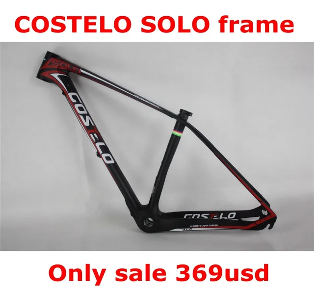 Best price at $351 Cheap cheap costelo SOLO Carbon Frame MTB 27.5 29er,Disc Post Mount,3k glossy Finish,Size15 17',For Bike Bicycle,BSA bicycle frame