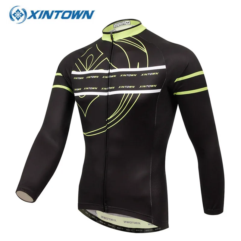 XINTOWN Велоспорт Джерси зимний длинный велосипед тепловой флис Ropa Roupa De Ciclismo Invierno Hombre Mtb Одежда 17 цветов - Цвет: 17