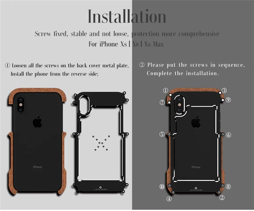 Чехол для телефона для iPhone XS Max R-Just деревянный Бампер металлический чехол для iPhone XS XR алюминиевая рамка чехол для телефона s Аксессуары