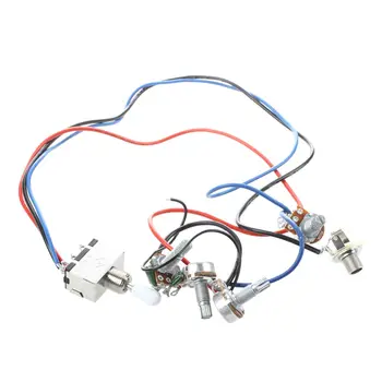 

HOT Guitar Circuit Wiring 3 Box Toggle Pickup Selector 3WBT/1V/1T/1J 2-500K Pot