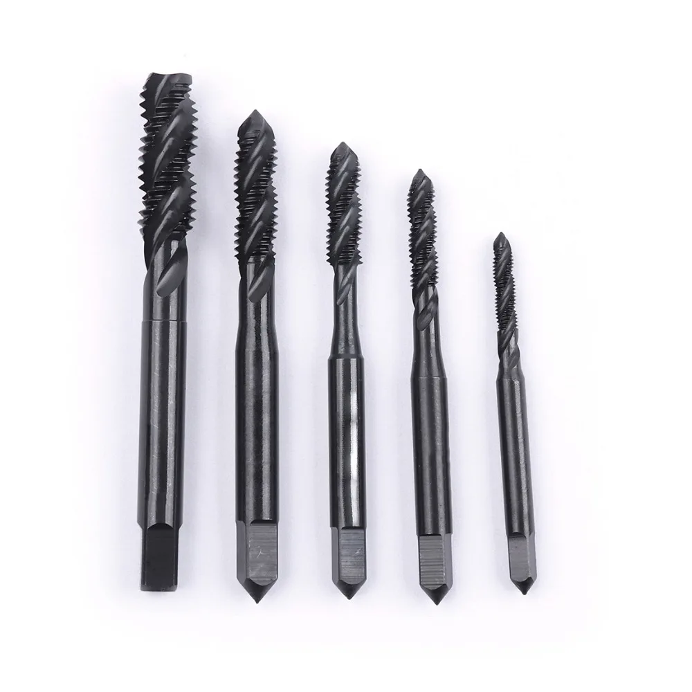 M3/M4/M5/M6/M8 HSS Nitriding Coated Metric Spiral Flute Taps Machine &amp Manual Screw Thread for Metal Wood Plastic Tapping | Инструменты