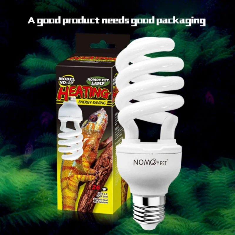 

UVB 5.0 10.0 Reptile Lamp Bulb For Turtle Lizard Heat Calcium Lamp Bulb 26W uvb Energy Saving Light Reptile Succulent
