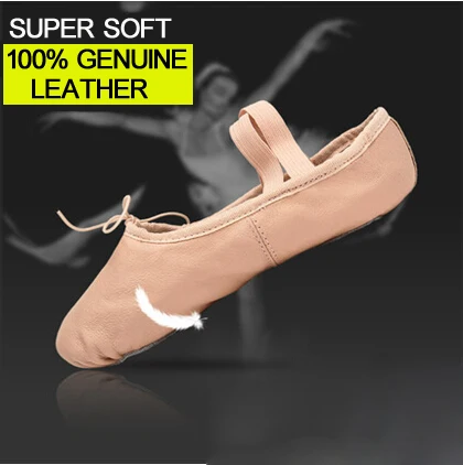 preço Chinelos de Couro Genuíno de Balé profissional Ballet Macio Sapatos de Dança Solas Opcional Para As Meninas da Criança E Mulheres Dançando Sapatos