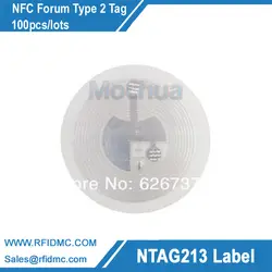 Ntag213, NFC форум type2 бирка, RFID этикетки, NFC метки 100 шт