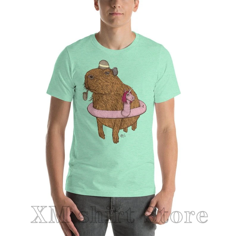 

Nigel the Capybara Mens Unisex T-Shirt men funny print women tops tee Casual O-neck tshirts