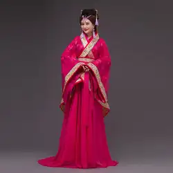 Древние китайские женское платье цветочный Винтаж queen платье принцессы фея Тан костюм Hanfu Костюмы сцены костюм