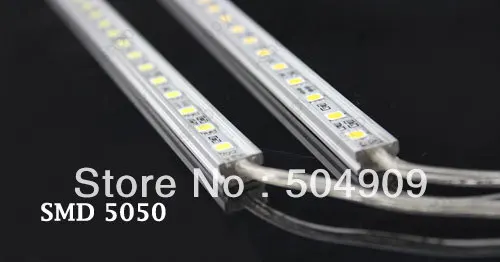 Лот = 5x50 см 30-LED SMD 5050 Газа Гриль свет бар Groove жесткий Водонепроницаемый IP65 DC 12 В чистый белый