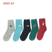 5 пар милых носков для женщин в японском стиле Харадзюку, новинка, забавные носки с героями мультфильмов, красивые женские хлопковые носки в стиле модерн, повседневные носки