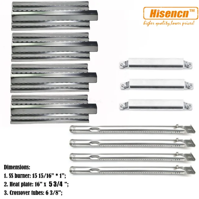 Hisencn Grill Kit Parts Gas Ss Brenner Ss Warmeplatte Zelt Bbq