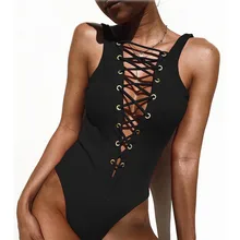 One Piece Swimsuit Women bikini 2019 Swimwear Sexy Deep V Bodysuit Swimsuit bandage Bathing Suit Backless Beach Wear Monokini women sexy siamese bikini black white one piece swimwear halter bandage bandeau backless monokini beach pool party bathing suit