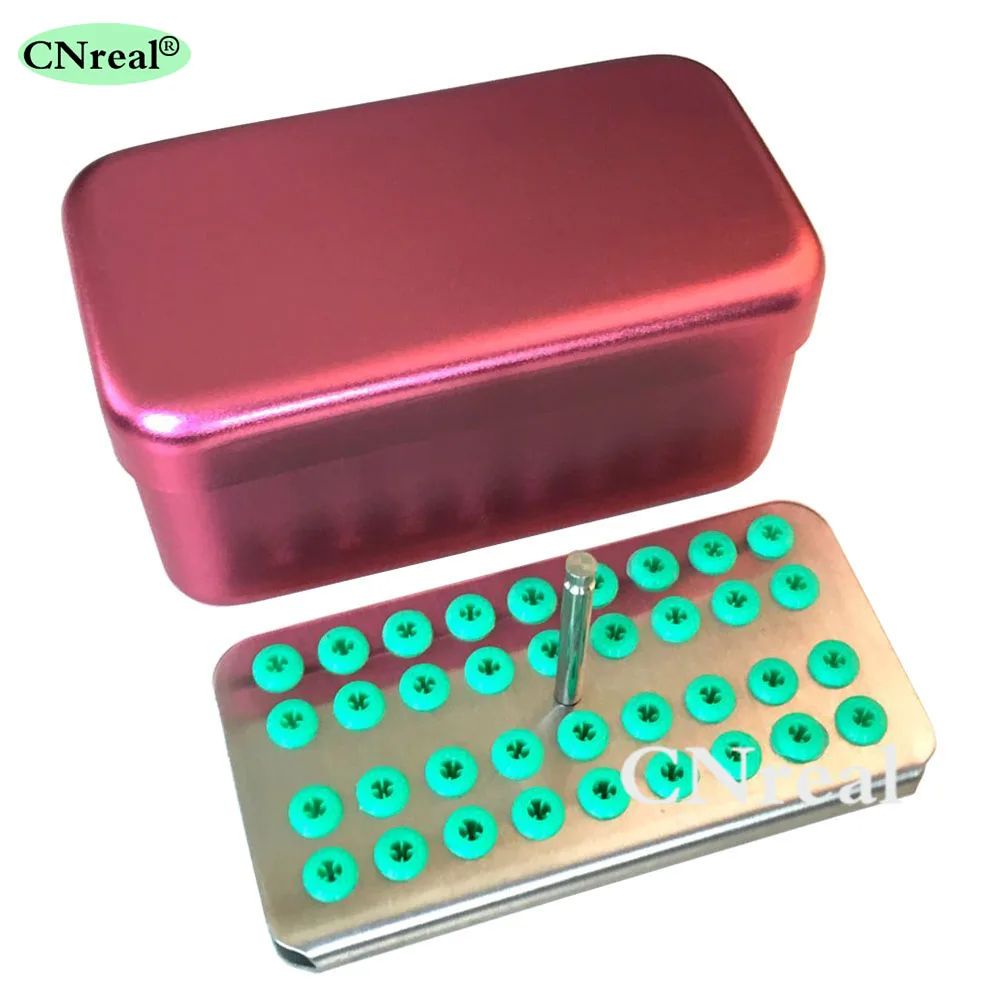 1 шт для стоматологической дезинфекции Подставка-стерилизатор чехол коробка с силиконовыми держателями для Scaler Tips& Diamond Burs(36 отверстий - Цвет: Red