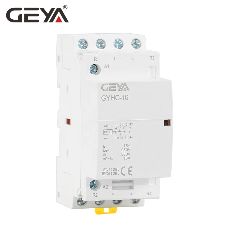 

GEYA 4P 16A 20A 25A 4NO or 2NO2NCHousehold Modular AC Contactor DIN Rail Type AC220V Automatic