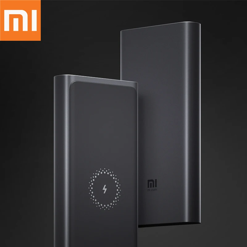 Оригинальный беспроводной внешний аккумулятор Xiaomi 10000 мАч Qi быстрое зарядное
