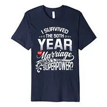 Юбилей подарок 50th 50 лет торжественные футболка к годовщине свадьбы женские футболки Каваий панк футболки Дамская мода