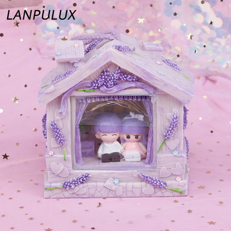Lanpulux фиолетовые ночные светильники из смолы лавандовой пары Звездные украшения