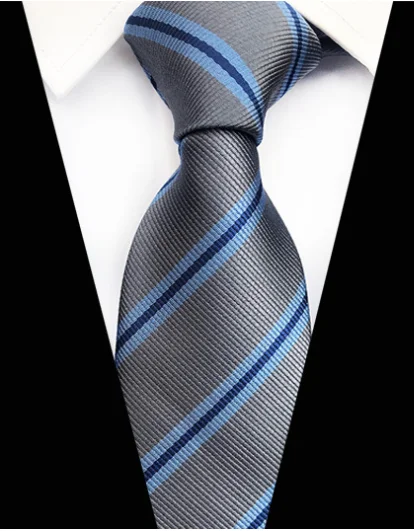 Новые Классические шелковые мужские галстуки в клетку галстуки в полоску 8 см темно-синие галстуки для мужчин строгая Деловая одежда костюм Свадебная вечеринка Gravatas - Цвет: TT-04