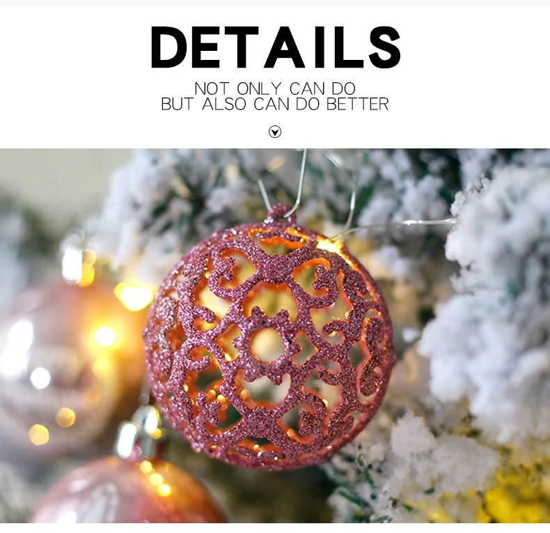 05 inhoo 2017 Christmas Tree Decoration Ball Ornaments Pendant Accessories  20pcs Silver powder Ball Decor For Christmas Home Party