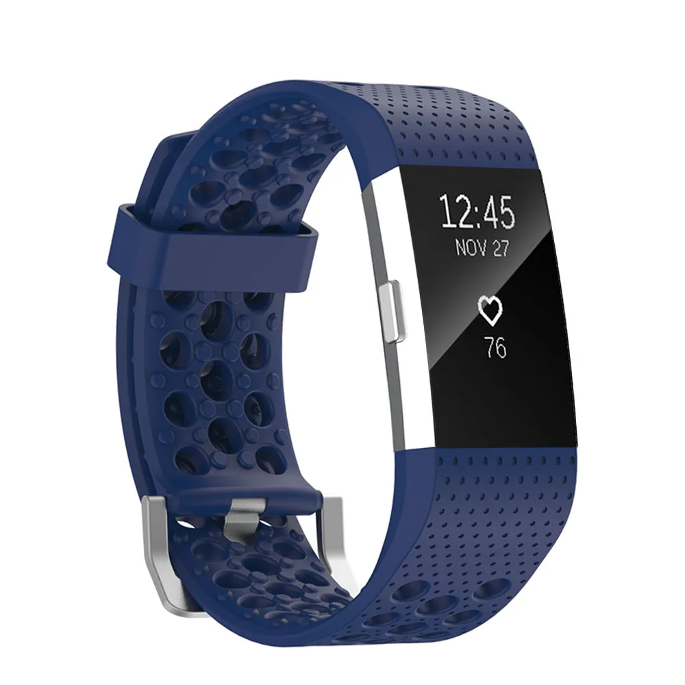 C2TQ) ремешок для часов FitBit Charge 2 полосы мягкий спортивный браслет дышащий браслет для Large Charge 2 большой маленький