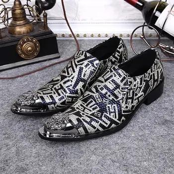 

Plus Size Fashion Height Increasing Man Loafers Patent Leather Pointed Toe Slip on Footwear Wedding Party Men's Shoes SL385