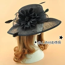 Royal mujer nupcial sombreros fortín sombreros del Fascinator invitado de boda sombrero de noche Formal Headwear fieltro sombrero de plumas posición elevada Fascinator