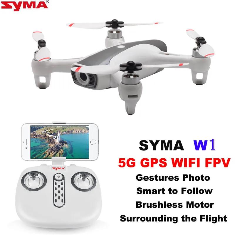 

Syma W1 GPS Drone with Camera 1080P 5G Wifi FPV Brushless Drone Optical Flow Follow Me Gesture Taking Photo RC Quadcopter