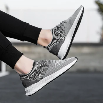 

2019 Summer Vulcanized Shoes for Men Air Mesh Breathable Male Sneakers Flats Non-slip Footwears Hardwearing Trend Sneakers Shoes