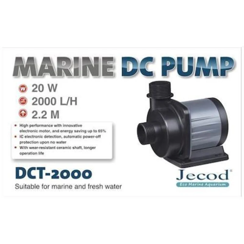 

Jecod/Jebao DCT-2000 Variable Flow DC Aquarium Fish Tank Return Pump with Controller Marine Reef Submersible Sump Pump 2000L/h