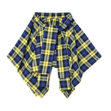 Joineles Новая модная клетчатая Асимметричная юбка с подолом Женская юбка с эластичным поясом в шотландскую клетку шикарные женские мини-юбки повседневные юбки