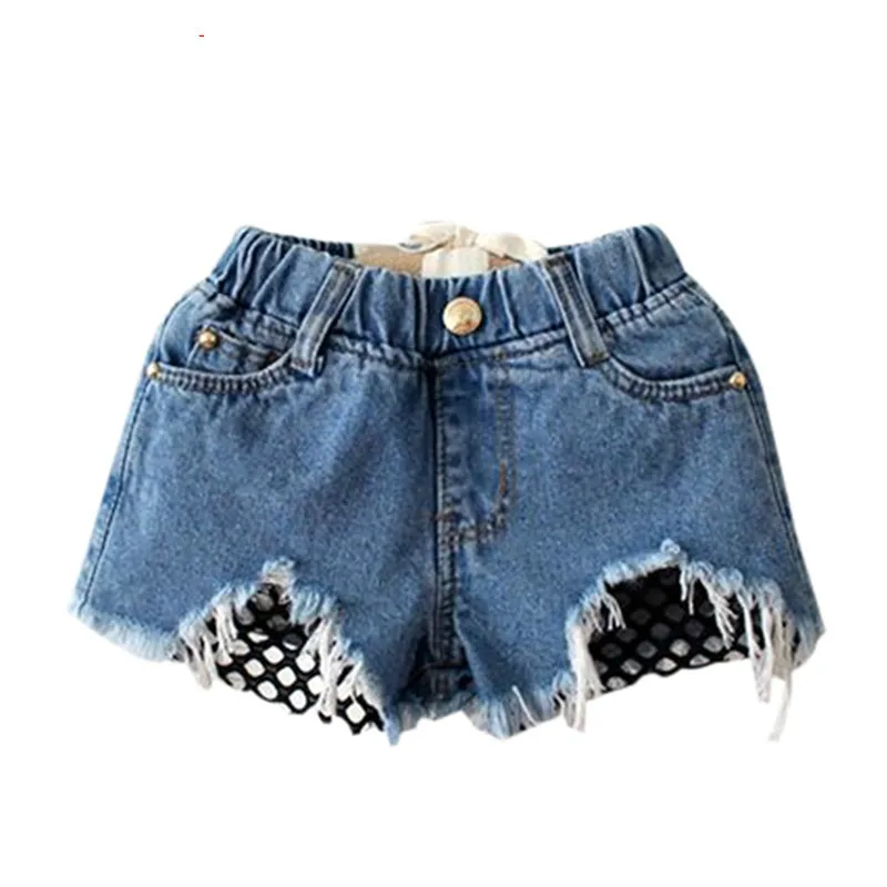 

Mihkalev 2-8yearl Baby Girls Jeans Shorts 2019 Summer Girl Short Pants For Kids Ripped Jeans For Children Denim Shorts