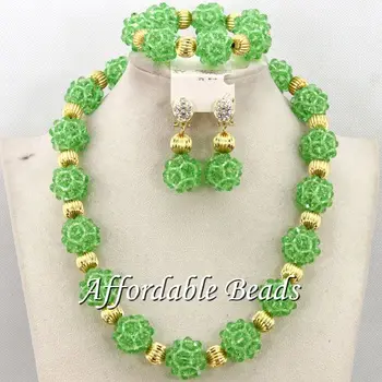 

Hot Selling African Beads Beautiful Wedding Jewelry Set New Handmade Wholesale Free Shipping BN376