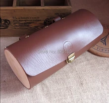 Vintage Round Bicycle Tail Bag Bike Saddle Bag PU+Wood Back Seat Tail Pouch Personalized Cycling Equipment Bicycle Accessories