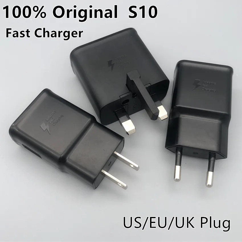 

100% Original Quality 9V-1.67A 5V 2A US/EU/UK Plug 100% Fast Charging Travel adapter Wall Fast Charger For samsung S10 S9 S8 S7