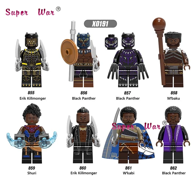 

1Set Marvel Comics Series 13 Deadpool Venom Riot Spiderman Carnage Vulture Doctor Octopus building blocks toys for children