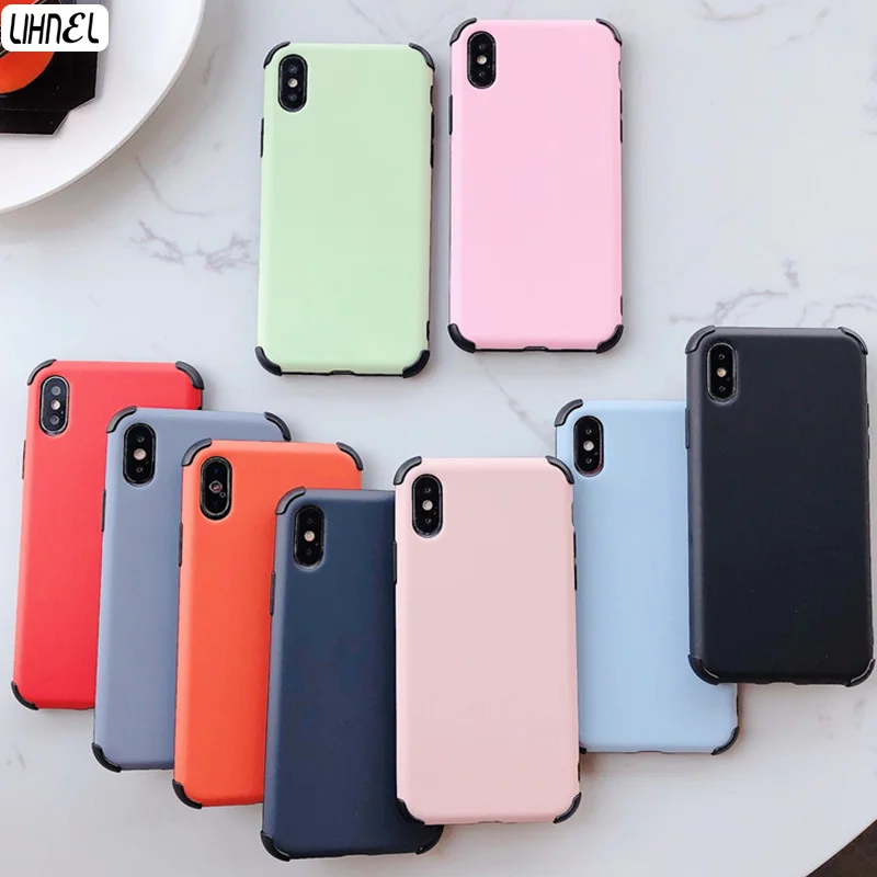 

Silicone TPU Case for iPhone X XS Max XR 7 7plus 8 8plus etui for Huawei P20 P30 Lite pro Cover for Xiaomi mi8 lite explorer