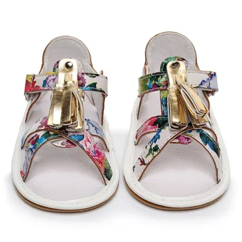 

Sandals for Girls Baby Shoes PU Print Tassel Baby Girls Sandals Fashion 2018 New Beach Sandals Sandals Printed Shoes