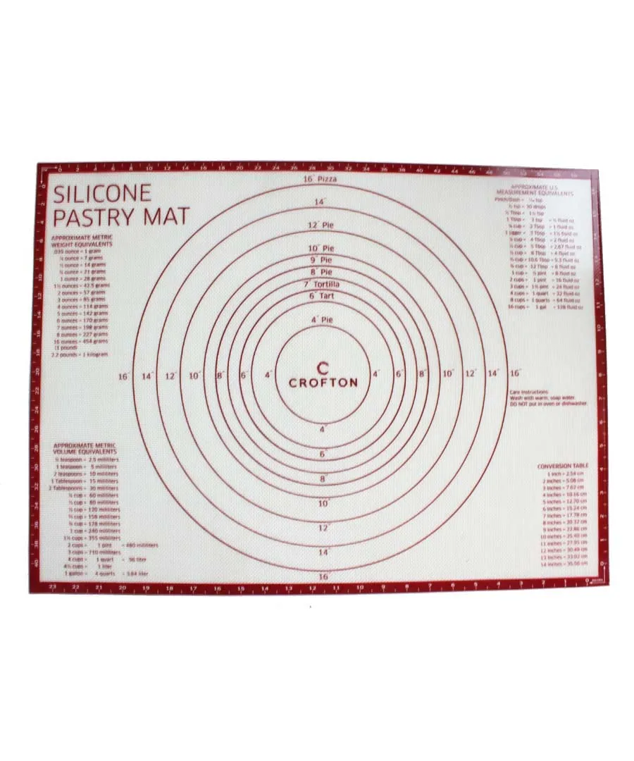  635x456mm(25x17.95'') no stick Silicone Pastry Mat With Measurements Full Sticks To Countertop For  - 32661854411