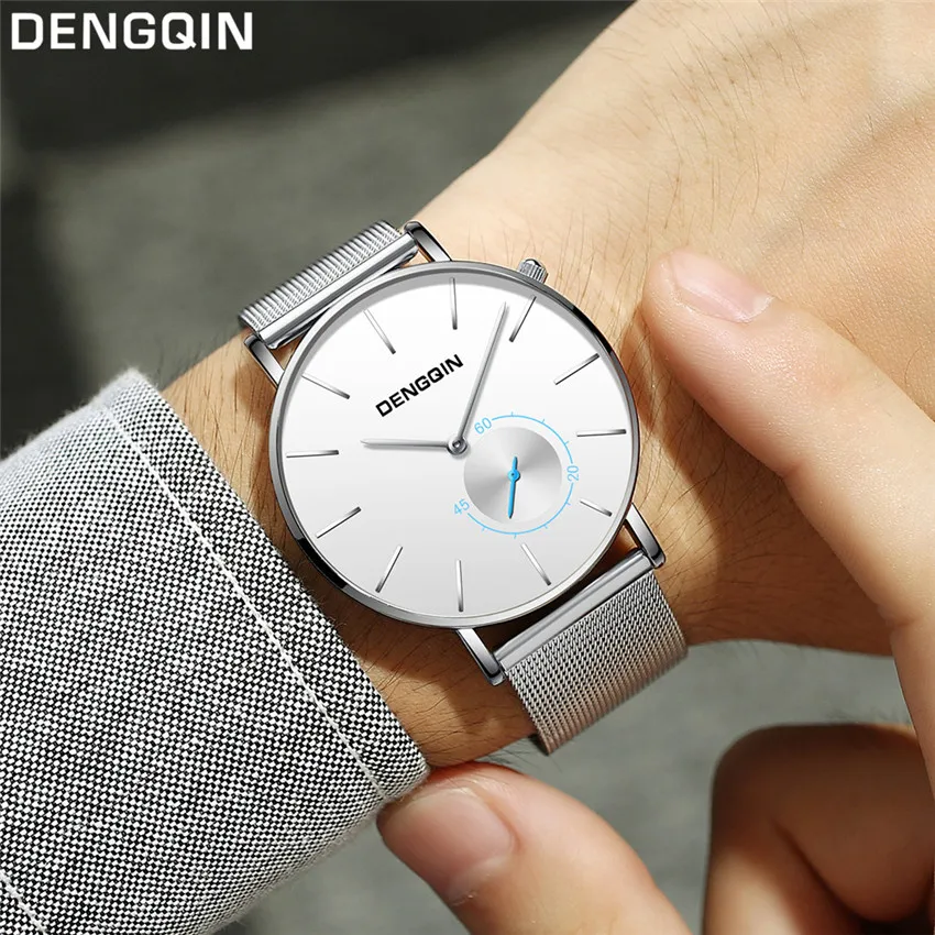 

Man Fashion Quartz Watches Men Luxury Brand Stainless Steel Strap Men's Wrist Watch Business Style Watch Bracelet Gift 4a