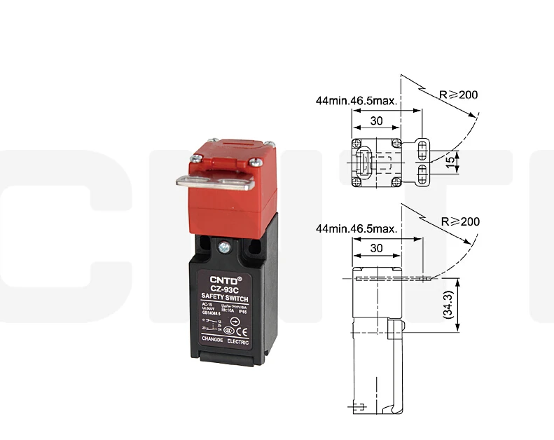 interruptor de limite de bloqueio de segurança com chave