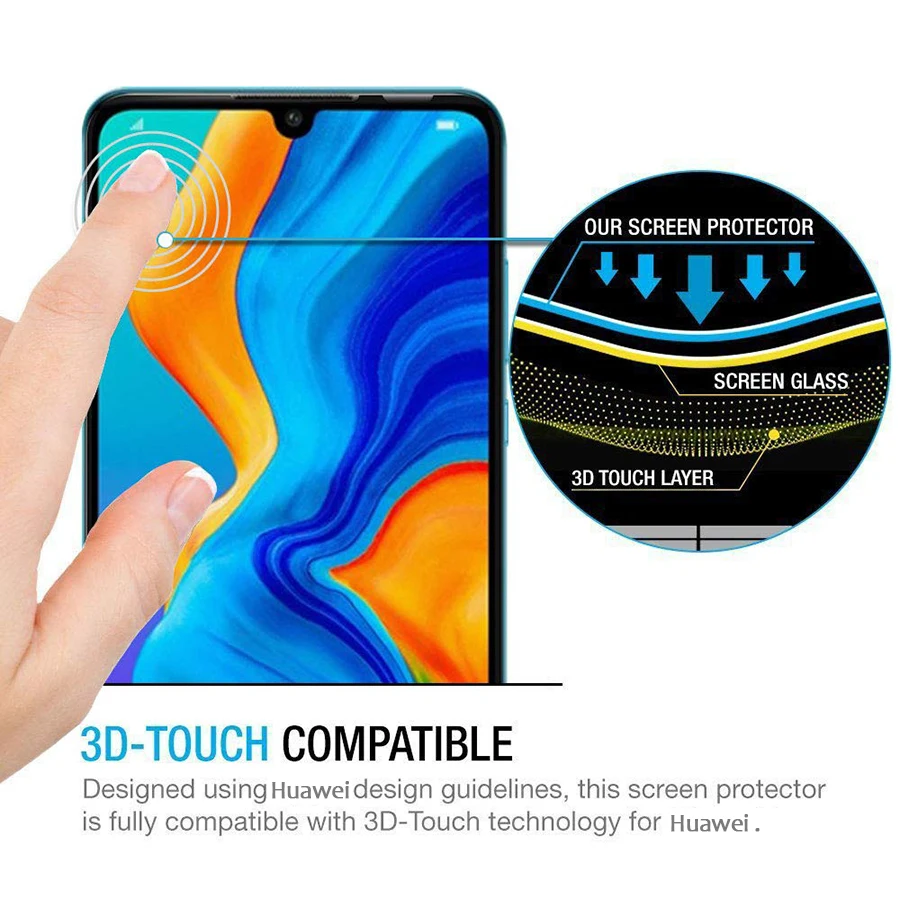 Для huawei p30 lite закаленное стекло huawey p 30 lite 6,15 ''защита экрана p 30 светильник 30 lite p30lite Защитная стеклянная пленка