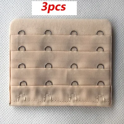 3pcs 3/4 шт. Для женщин Аксессуары для нижнего белья бюстгальтер расширитель 4 ряда 4 Крючки туфли с ремешком и пряжкой нижнее белье швейные инструменты, нержавеющая сталь регулируемые расширители для бюстгальтера - Цвет: 3pcs