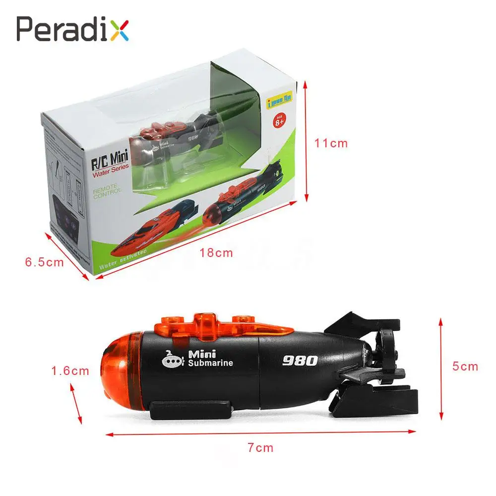Peradix электрическая игрушка Rc подводные лодки инновационный Minitype 3 канала пластик открытый 2 режима инфракрасный подарок светодиодный свет