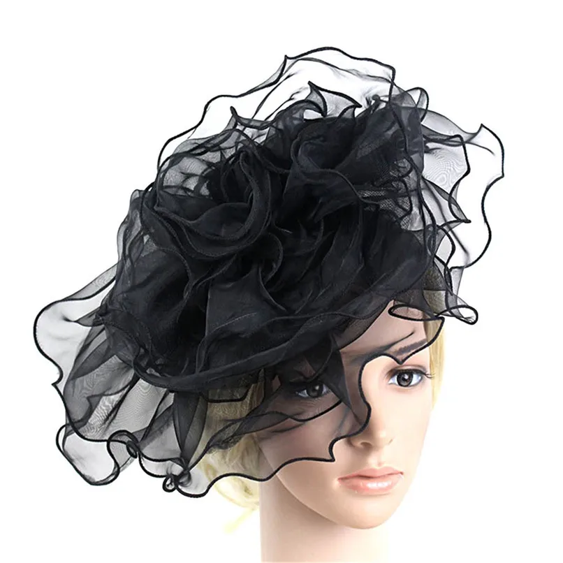 Fedoras Hombre Women Fashion Wedding Mesh Hat Fascinator Penny Ribbons And Feathers Party Elegant Hats For Women 30AG31 5