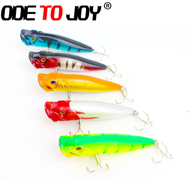 Topwater Popper Fishing Lure 5PC 12kg/9.5CM Plastic Hard Fishing Lure