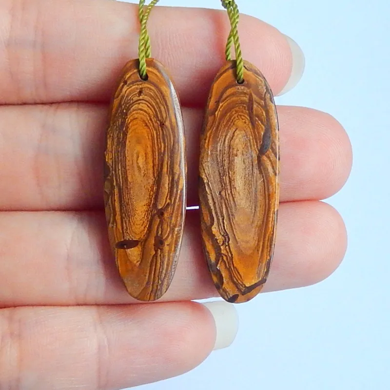 

Gift for Her,Boulder Opal Gemstone Fashion Long Earring Pair,36x13x4mm,5.58g