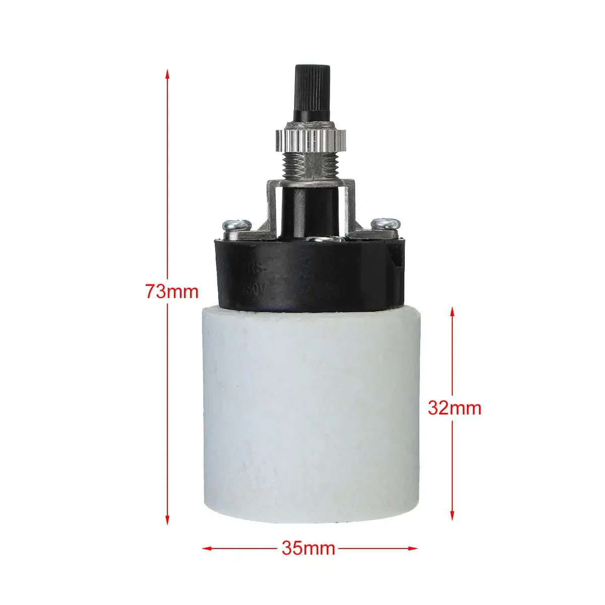 E26 660 Вт фарфоровая керамическая Поворотная фара светильник в розетку адаптер с ручкой переключатель патрон для лампы потолочный